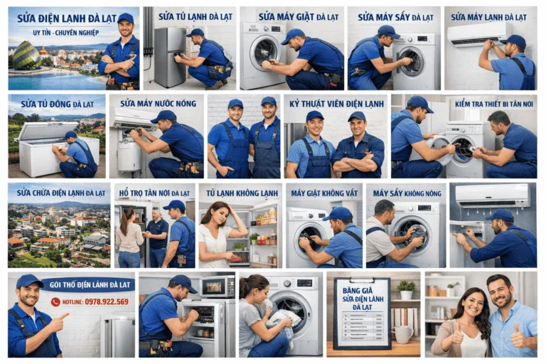 Dịch vụ sửa chữa điện lạnh 24h tại Đà Lạt